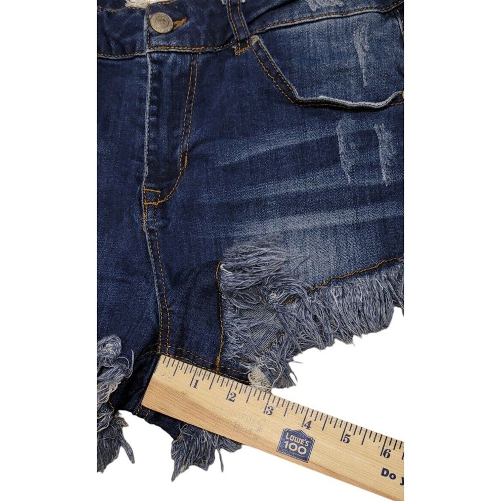 Anthropologie‎ Altard State Shorts Womens 7 Cut Off Blue Denim Distressed Jean - Picture 10 of 12